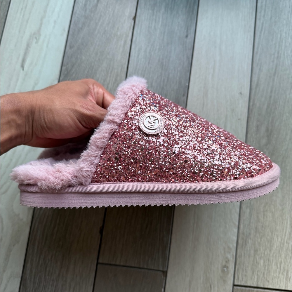 Michael Kors Glittery Pink Slippers - Picture 4 of 8